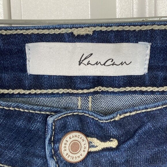 Kancan Womens Sz 30 Cassandra Midrise Super Skinny Jeans Stretch Distressed Knee - Picture 4 of 10